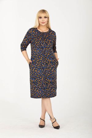 Jakarlı Cepli Kışlık Büyük Beden Elbise 31Y-2419