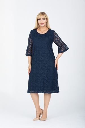 İspanyol Kol Büyük Beden Abiye Elbise 22D-2427