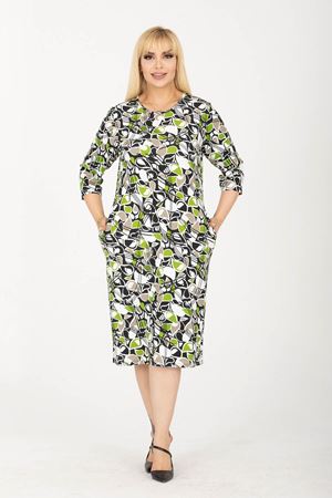 Jakarlı Cepli Kışlık Büyük Beden Elbise 31Y-2428