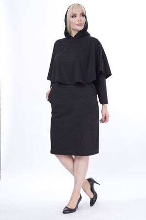 Pançolu Cepli İki Parça Kışlık  Elbise 23D-2442