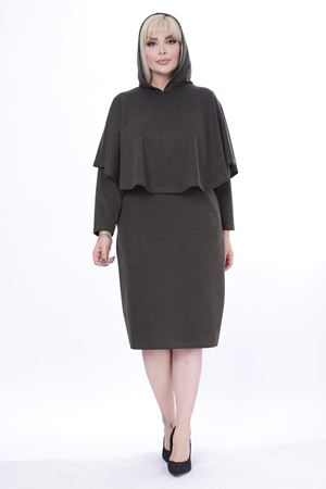 Pançolu Cepli İki Parça Kışlık  Elbise 24D-2445