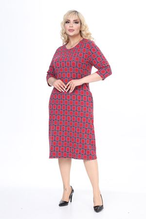 Çift Cepli Kışlık Büyük Beden Elbise 32D-2479