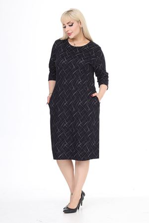 Çift Cepli Kışlık Büyük Beden Elbise 18C-2494