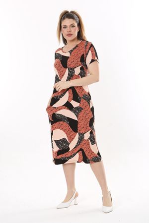 Yazlık Cepli Büyük Beden Elbise 19C-2511