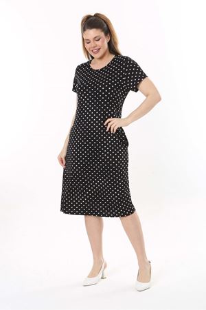 Yazlık Cepli Büyük Beden Elbise 4E-2512