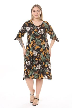 Yazlık Büyük Beden Salaş Elbise 15C-2517