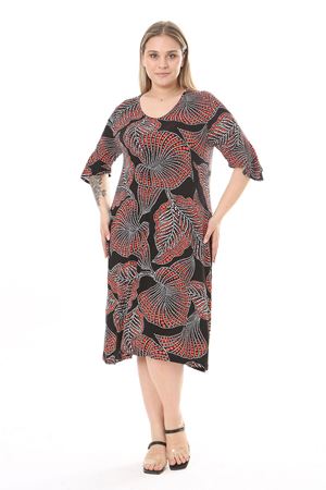 Yazlık Büyük Beden Salaş Elbise 20Y-2518