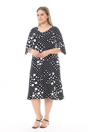 Yazlık Büyük Beden Salaş Elbise 6D-2521