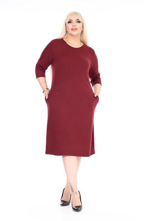 Çift Cepli Kışlık Büyük Beden Esnek Siyah Elbise 31B-2609