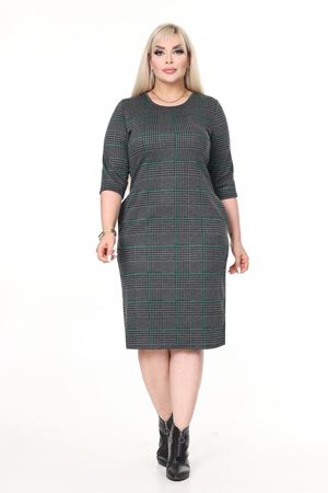 Çift Cepli Kışlık Büyük Beden Esnek Elbise 6B-2618