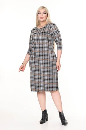 Çift Cepli Kışlık Büyük Beden Esnek Elbise 28A-2623