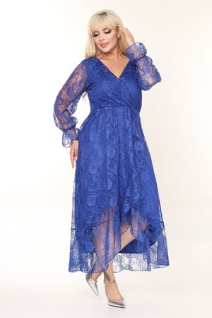 Kraliyet Mavisi Dantel Uzun Abiye Elbise | Özel Günler İçin Şık Seçim 45B-2687