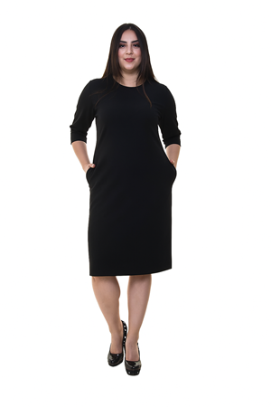 Siyah Cepli Esnek Elbise 34E-1381