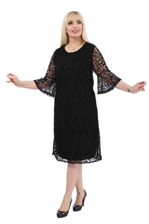 İspanyol Kol Büyük Beden Abiye Elbise 19A-2001