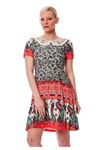 Bebe Yaka Çiçek Desenli Kadın Elbise G5-113181
