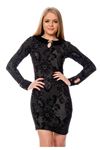 Bebe Yaka Sırt Dekolteli Elbise D4-111516