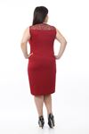Bordo Kolsuz Elbise 5C-0653