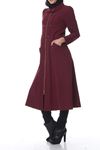 Bordo Düğme Detaylı Kap K7-100342