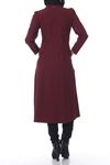 Bordo Düğme Detaylı Kap K7-100342