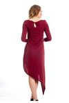 Bordo Taş İşlemeli Kadın Elbise J3-126430