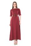 Bordo Uzun Elbise G1-68502