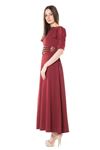 Bordo Uzun Elbise G1-68502