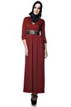 Bordo Uzun Elbise H1-54824