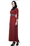 Bordo Uzun Elbise H1-54824