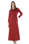 Bordo Uzun Elbise H8-67926