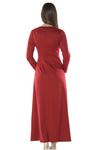 Bordo Uzun Elbise H8-67926