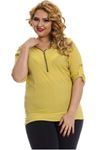 Büyük Beden Fıstık Yeşili Kadın Tunik G5-130950