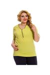 Büyük Beden Fıstık Yeşili Kadın Tunik G5-130950