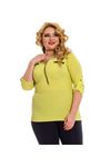 Büyük Beden Fıstık Yeşili Kadın Tunik G6-130946
