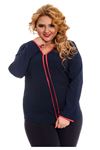 Büyük Beden Lacivert Kadın Tunik G6-130954