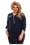 Büyük Beden Lacivert Kadın Tunik G6-130938