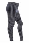 Desenli Lacivert Tayt 3D-68984
