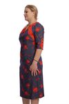 Gül Desenli Elbise K12-65908
