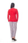 Kırmzı Kadın Pijama Takımı 14D-118768