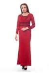 Kırmızı Uzun Elbise G1-119096