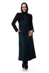 Kuşaklı Kaz Ayağı Desenli Puane Kaban K7-100126