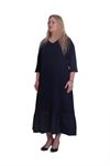 Lacivert Cepli Elbise H8-0427