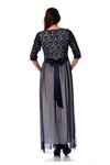 Lacivert Dantelli Yaka Kısmı Taşlı F1-95226