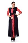 Lacivert Dantelli Elbise I2-102050