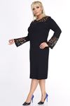 Lacivert İspanyol Kol Elbise 18A-0693
