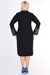 Lacivert İspanyol Kol Elbise 18A-0693