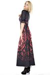 Lacivert-Pembe Elbise G9-61238