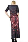 Lacivert-Pembe Elbise G9-61238