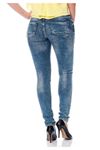 Lacivert Taşlanmış Yırtık Kot Pantolon 5A-110577