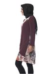 Mürdüm Çiçek Desenli J7-100638