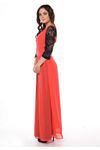 Narçiçeği Dantelli Elbise F1-82457